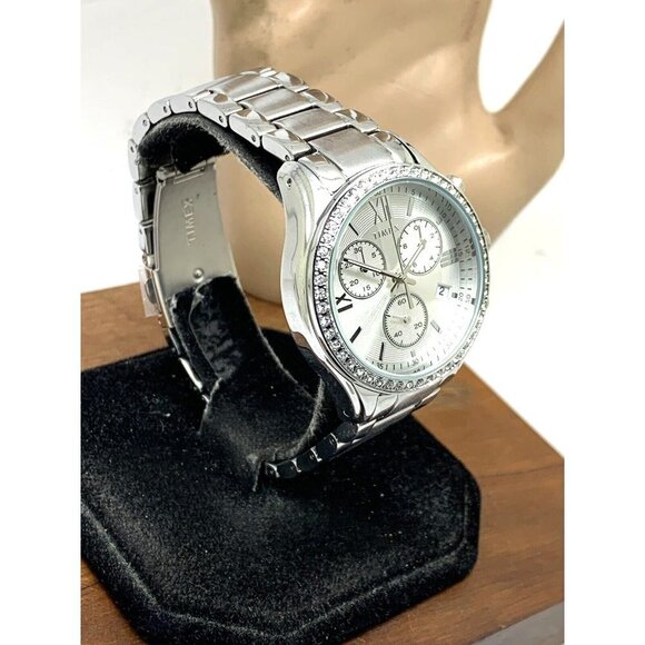 Timex Womens Watch TW2V57600 Quartz Chronograph Silver Dial Stainless St… - Picture 14 of 14